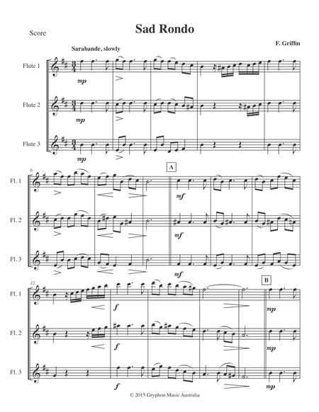 Griffin, Fran - Sad Rondo for flute trio (Instant Download)