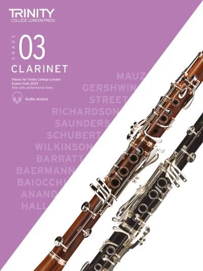 Trinity Clarinet Exam Pieces from 2023 Grade 3 Score/Part