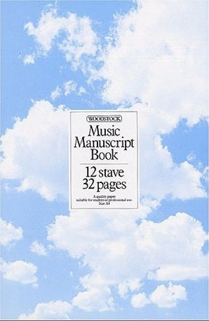 Music Manuscript Book, 12 Stave 32 Pages