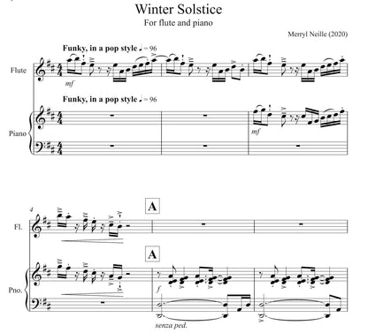 Neille, Merryl - Winter Solstice for flute and piano (2020) Digital Download