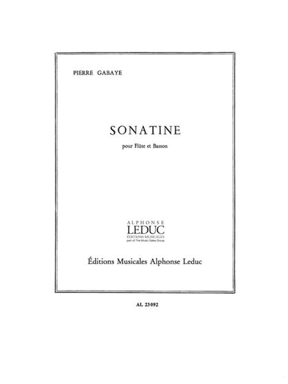 Gabaye, Pierre - Sonatine for flute and bassoon