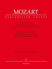 Mozart, WA - Concerto for Flute in G based on the Clarinet Concerto (K.622)