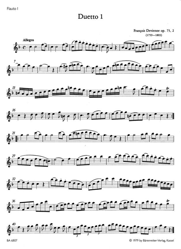 Devienne Francois	Duets (6), Op.75/2 (F maj, G maj, D min, G maj, B-flat, G min).