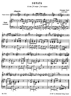 Sarti Giuseppe	Sonatas (2) (G maj, G min).