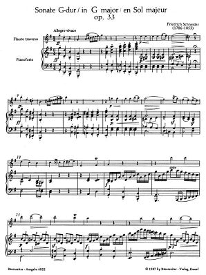 Schneider Friedrich	Sonata in G, Op.33 (Schleuning).