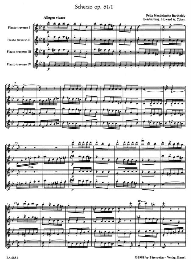 Mendelssohn-Bartholdy Felix	Scherzo from A Midsummer Night's Dream, Op.61/ 1.