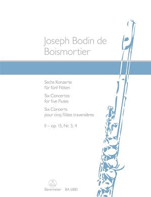 Boismortier Joseph Bodin de	Concertos (6), Vol. 2: Op.15/3,4.