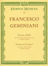 Geminiani - Sonata in E minor for Oboe or Flute or Violin and Basso continuo