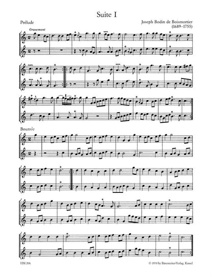 Boismortier Joseph Bodin de	Short Suites (6), from Op.27.