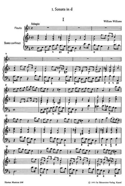Various Composers 	Sonatas by Old English Masters, Vol.1. (Williams, Sonata D min / Parcham, Sonata G / Topham, Sonata C min)