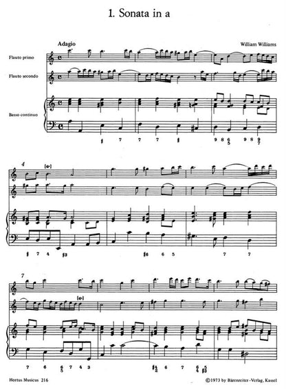 Various Composers 	Trio Sonatas by Old English Masters, Bk.1. (W Williams, Sonata in A min, W Corbet, Sonata in C maj).