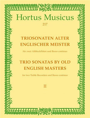 Various Composers 	Trio Sonatas by Old English Masters, Bk.2. (D Purcell, Sonata in F maj, R Valentine, Sonata in C min).