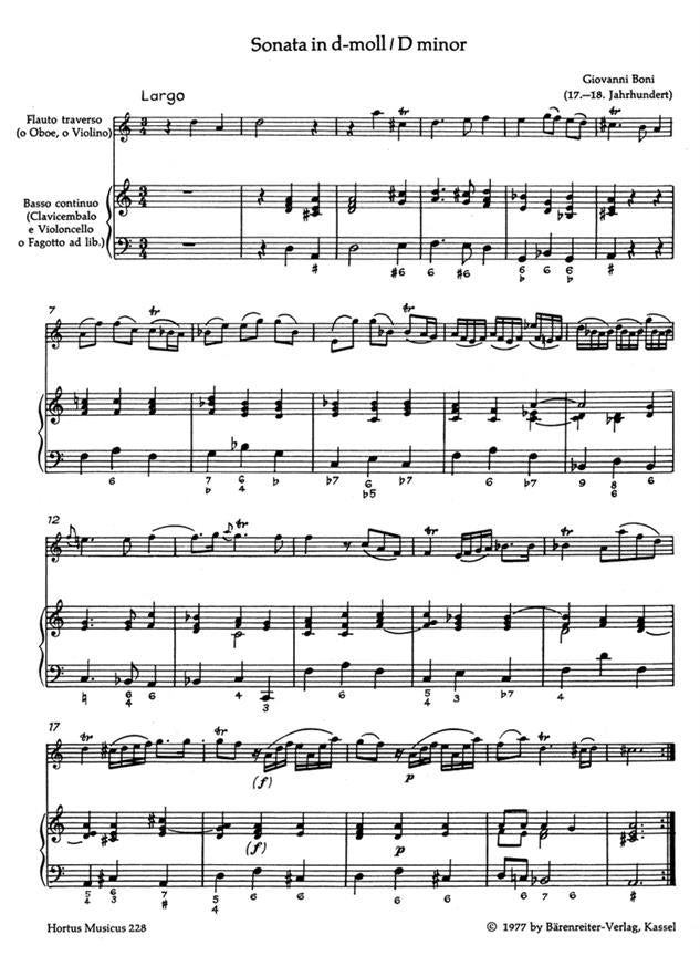 Boni Giovanni	Sonatas (3) (D min, E min, A maj).