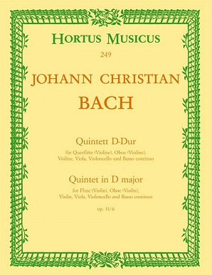 Bach Johann Christian	Quintet in D, Op.11/ 6.