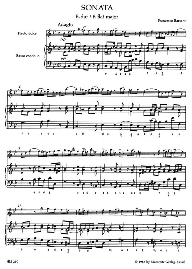 Various Composers 	Italian Baroque Music for Treble Recorder. 6 Sonatas by Barsanti, Bitti, Marcello, Vivaldi, Mancini, Verachini