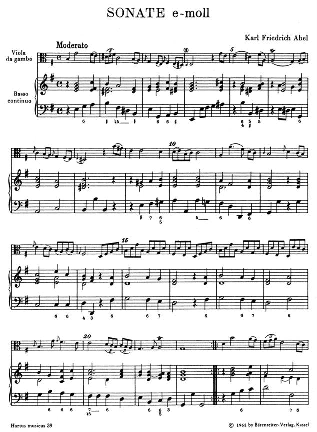 Abel, lopez Karl Friedrich	Sonatas (6), Vol. 1: Nos. 3 (E min), 4 (D maj), 6 (G maj).