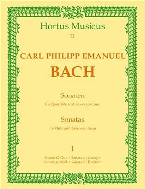 Bach Carl Philipp Emanuel - Sonatas (2), Vol.1: in G & E minor (Wq 123 & 124).