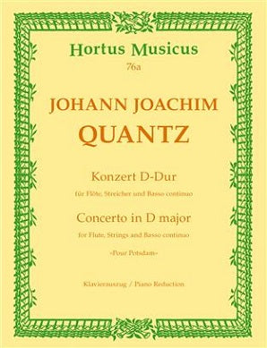 Quantz Johann Joachim - Concerto for Flute in D (Pour Potsdam). (Score)