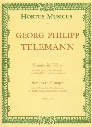 Telemann Georg PhilippSonata in F (from Der getreue Musikmeister) (TWV 41: F2).