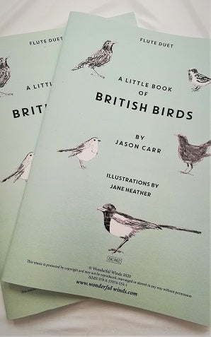 Carr - A little Book of British Birds for two flutes (illus. Heather, J.)
