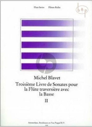 Blavet - Troisieme Livre de Sonatas pour la Flute Traversiere(v.2)(bc)