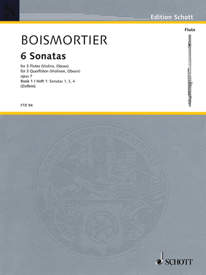 Boismortier - 6 Sonatas, Op. 7 for Three Flutes - Volume 1 (Schott)