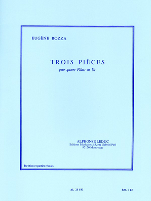 Bozza, E - Three Pieces - 4 Flutes en Ut