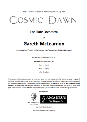 Mclearnon, G - Cosmic Dawn for flute orchestra