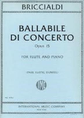 Briccialdi, Giulio - Ballabile di Concerto Op. 15 for flute and piano