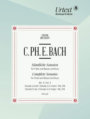 CPE Bach Complete Sonatas Vol 3- WQ128, 134