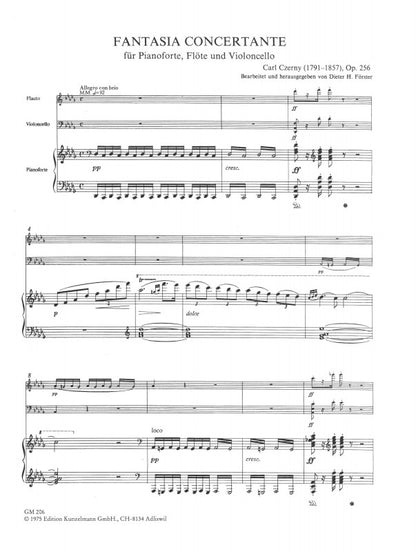 Czerny, Carl: Fantasia concertante für Flöte, Violoncello, Klavier op. 256