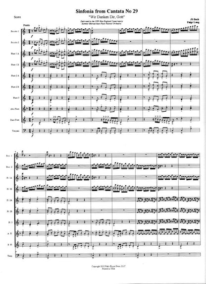 Bach, JS - Sinfonia From Cantata No.29 "Wir Danken Dir, Gott" - Arranged by Paige Dashner Long