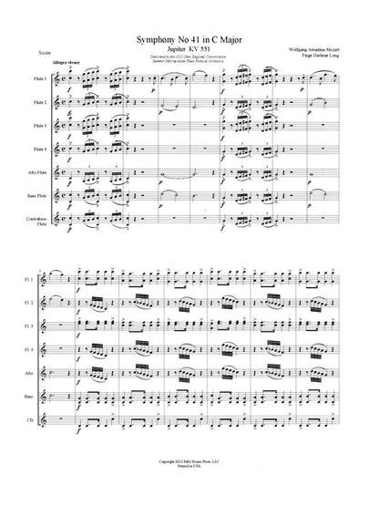 Mozart -  Symphony No.41 In C Major, K.551 "Jupiter" Arranged by Paige Dashner Long