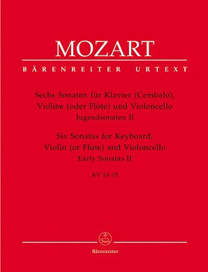 Mozart - 6 Sonatas K 10 To 15 Fl(vln)/Vc/Pno (Barenreiter)