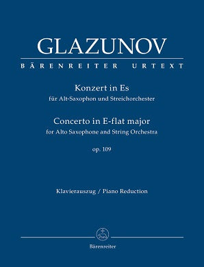 Glazunov Alexander - Concerto in Eb for Alto Sax Op 109 Asax/Piano