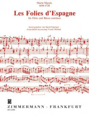 Marais - Les folies de spange for flute and piano (Zimmerman)