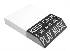 Slant Pad 'Keep Calm And Play Music'.