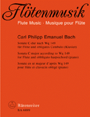 Bach Carl Philipp Emanuel	Sonata for Flute in C (according to Wq 149).