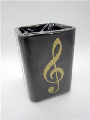 Stationary Holder Gold Treble Clef Design