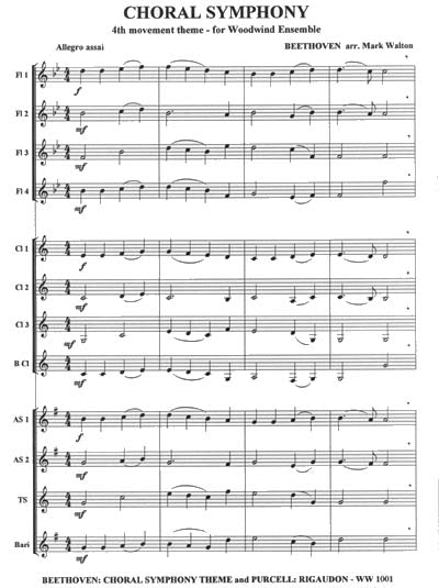 Choral Symphony/ Rigadoun woodwind ensemble