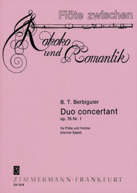 Berbiguier - Duo Concertante op 76 nr 1 for flute and violin