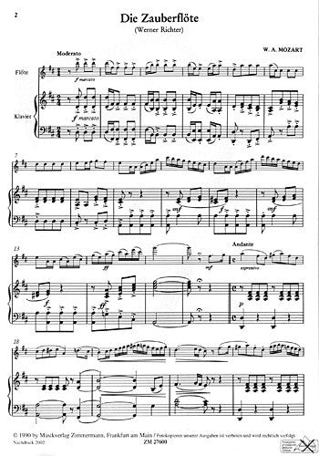 Mozart - Magic Flute arr Andersen Flute/Piano (Zimmerman)